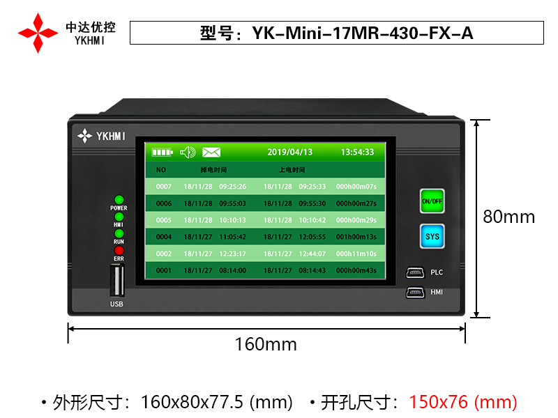 YK-Mini-17MR-430-FX-A